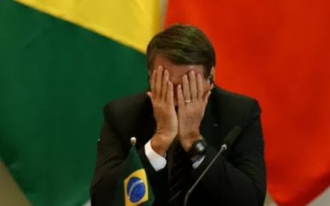 14.nov.2019 - O presidente Jair Bolsonaro participa de evento (Diálogo com o Conselho Empresarial do BRICS) com os presidentes dos países do BRICS, Cyril Ramaphosa (Africa do Sul), Narendra Modi (Primeiro Ministro da Índia), Vladmir Putin (Rússia) e Xi Jinping (China) durante reunião de cúpula do grupo, no Palácio do Itamaraty. Imagem: Pedro Ladeira/Folhapress